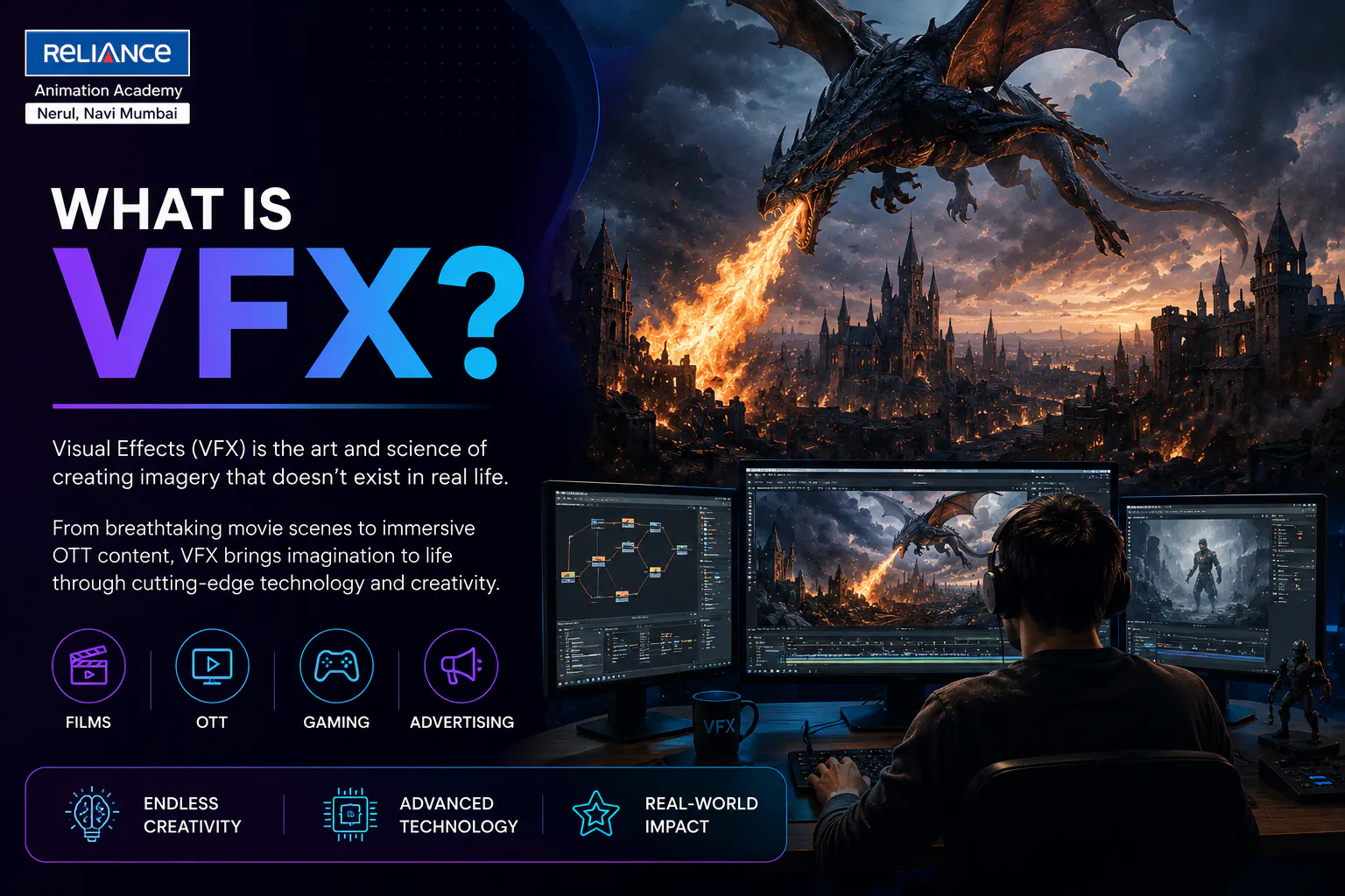 VFX Course in Navi Mumbai at Reliance Animation Academy Nerul